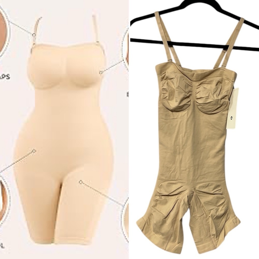 🆕 AEGISCHIC Shapewear Bodysuit Strapless Tummy Control Seamless Butt Lift XS/S